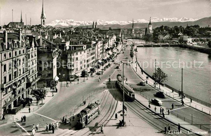 Strassenbahn Zuerich Limmatquai
