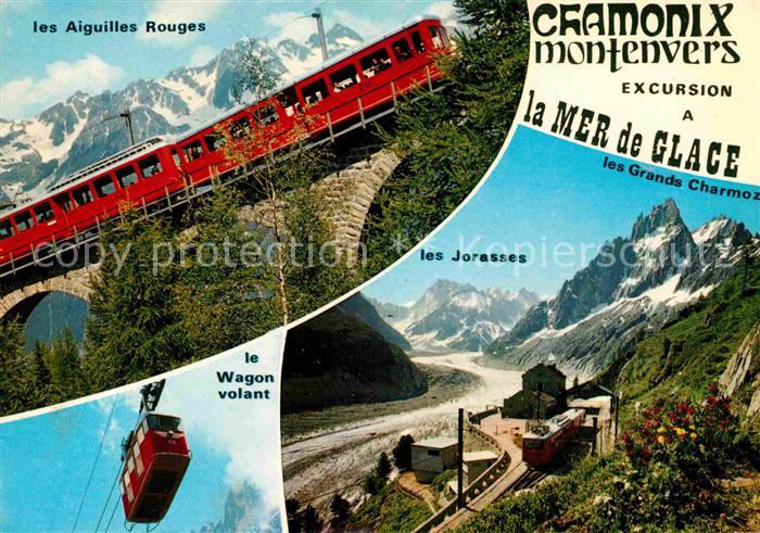 Seilbahn Zahnradbahn Chamonix Mont-Blanc Montenvers Aiguilles Rouges