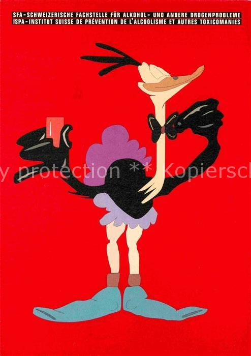 Voegel Birds Oiseaux Uccelli Pajaros-- Strauss Alkohol Schweiz