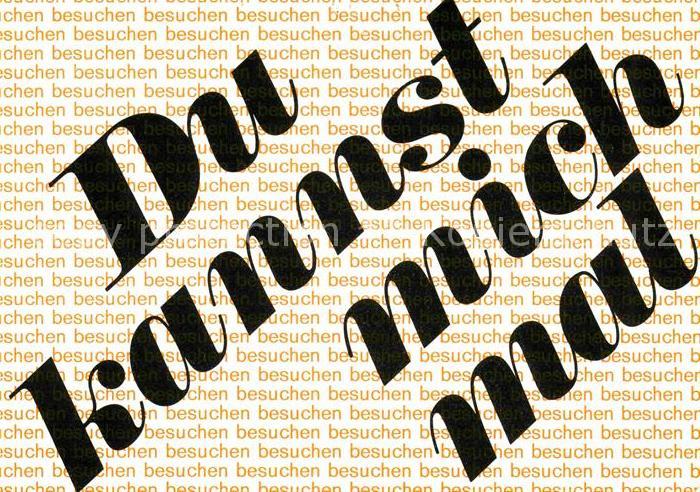 Humor Burkhardts Posterkarte Du kannst mich mal