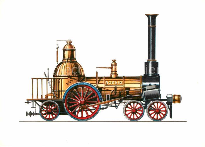 Lokomotive Borsig 1841 Zeichnung Swoboda