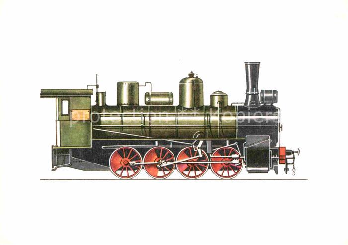 Lokomotive OB 7024 ca. 1900 Zeichnung Swoboda