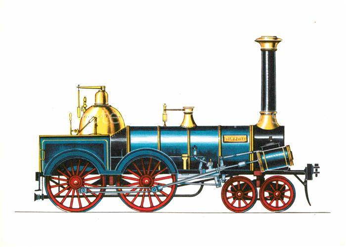 Lokomotive Jaxt 1845 Zeichnung Swoboda