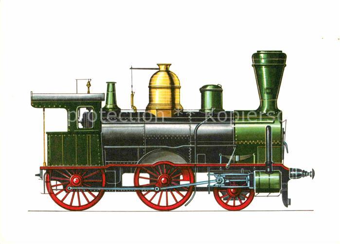Lokomotive Kursk-Charkower-Bahn 1869  Zeichnung Swoboda
