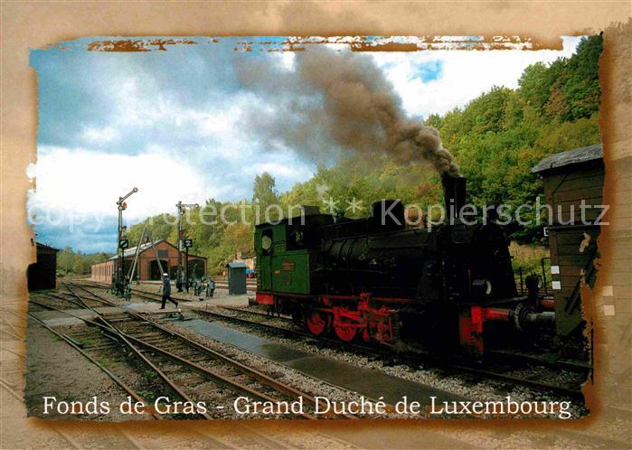 Lokomotive Train 1900 Fonds de Gras Grand Duche de Luxembourg