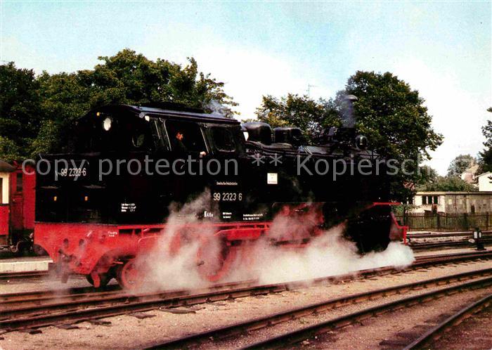 Lokomotive Dampflokomotive 99 2322 Bahnhof Kuehlungsborn