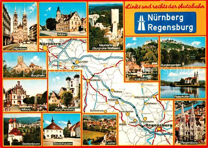 Autobahn Nuernberg Regensburg Beratzhausen Pielenhofen Burgthann