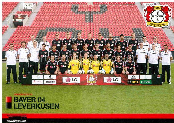 Fussball Mannschaft Bayer 04 Leverkusen Saison 2013/14