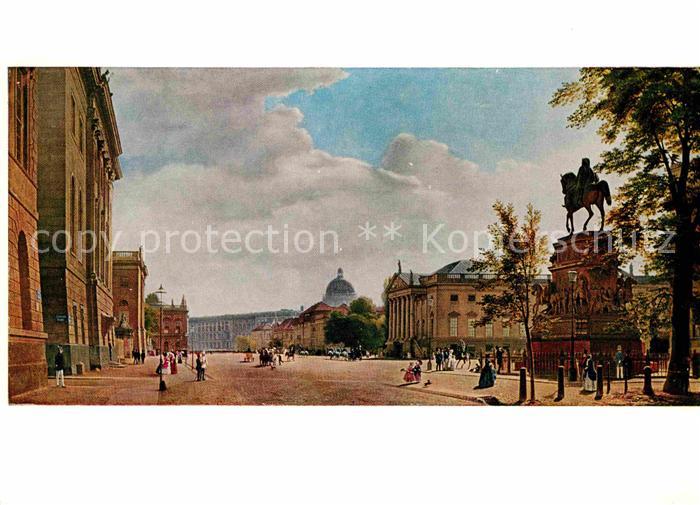 Kuenstlerkarte Eduard Gaertner Berlin Unter den Linden 1853