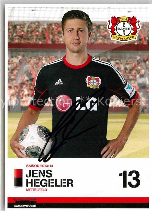 Fussball Bayer 04 Leverkusen Jens Hegeler Autogramm