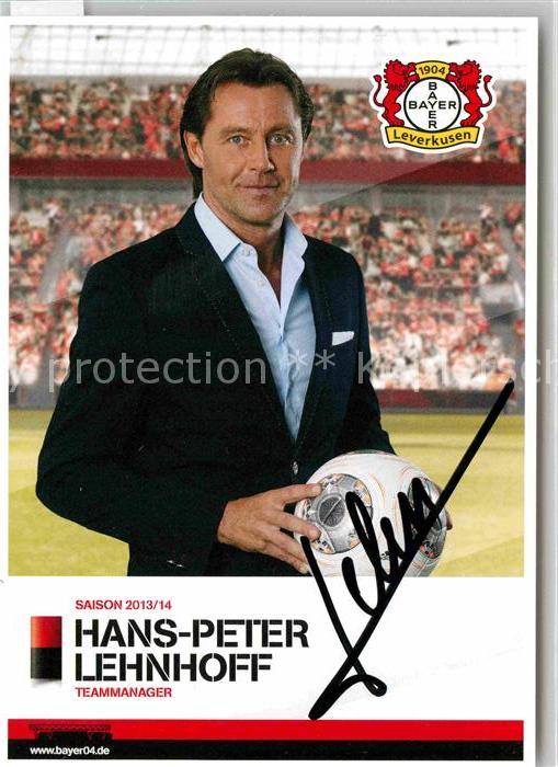 Fussball Bayer 04 Leverkusen Hans-Peter Lehnhoff Autogramm