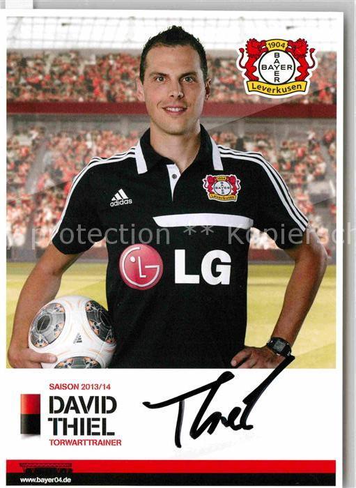 Fussball Bayer 04 Leverkusen David Thiel Autogramm