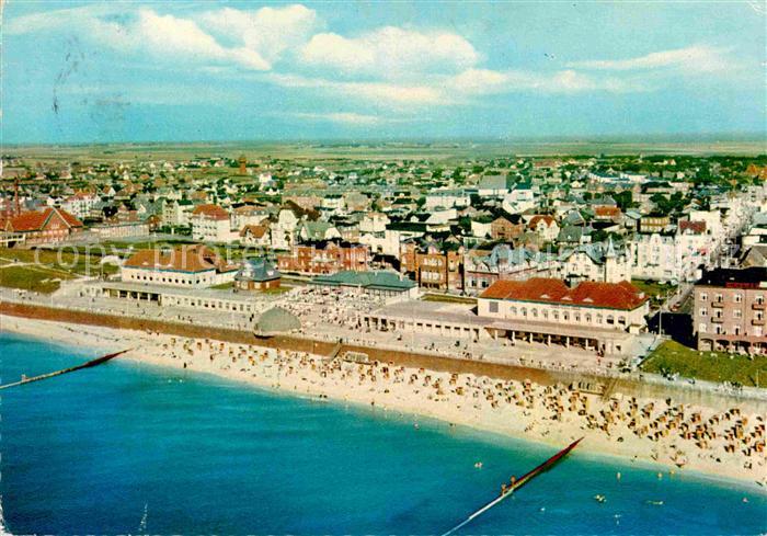 Westerland Sylt Fliegeraufnahme mit Strand