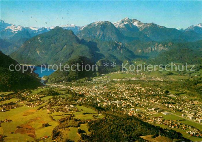 Bad Reichenhall Fliegeraufnahme mit Loferer Alm Muellnerhorn Ristfeuchthorn Saal