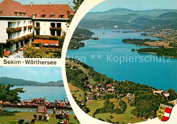 Sekirn Woerther See Fliegeraufnahme Parkhotel Sekirn