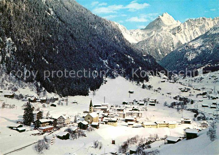 Gaschurn Vorarlberg Fliegeraufnahme im Montafon gegen Vallula