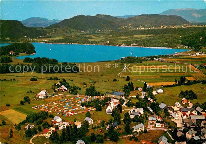 Faak am See Finkenstein Camping Poglitsch Fliegeraufnahme