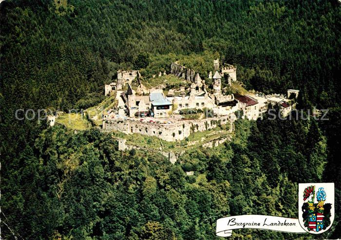 Villach Kaernten Burgruine Landskron Fliegeraufnahme
