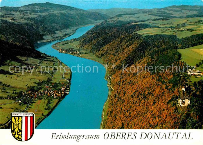 Donautal mit Schloss Marsbach Wesenufer Nieder und Oberranna Haugstein Fliegerau