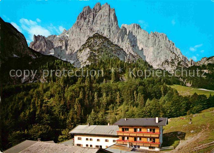 Kirchdorf Tirol Alpengasthof Griessner Alm mit Predigtstuhl