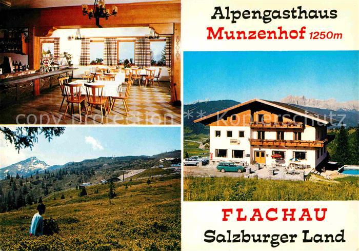 Flachau Alpengasthof Munzenhof Gastraum Panorama