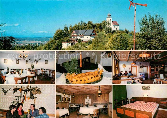 Gleinstaetten Panorama Kirche Georgiwirt Gastraeume Gaestezimmer