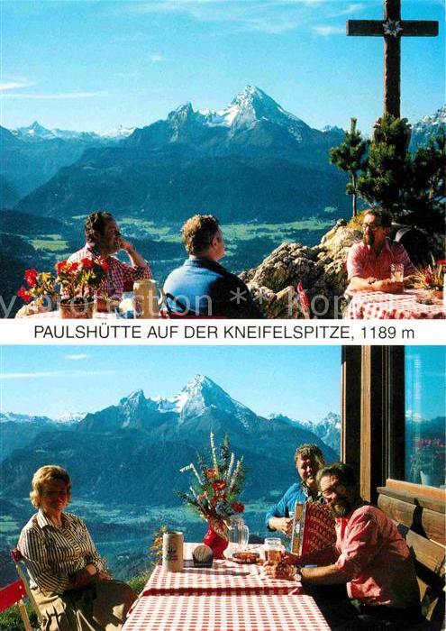 Paulshuette auf der Kneifelspitze Panorama Gipfelkreuz