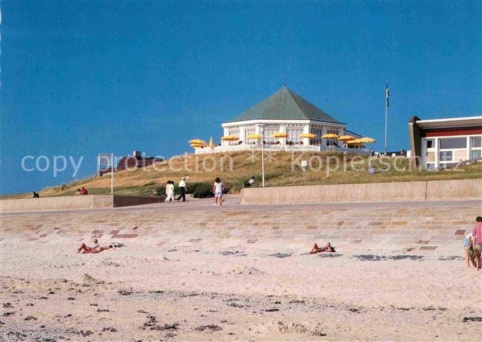 Norderney Nordseebad Weststrand am Cafe Marienhoehe