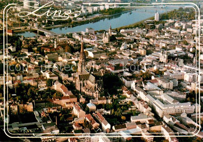 Linz Donau Fliegeraufnahme