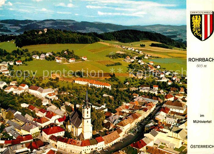 Rohrbach Oberoesterreich Fliegeraufnahme mit Pfarrkirche
