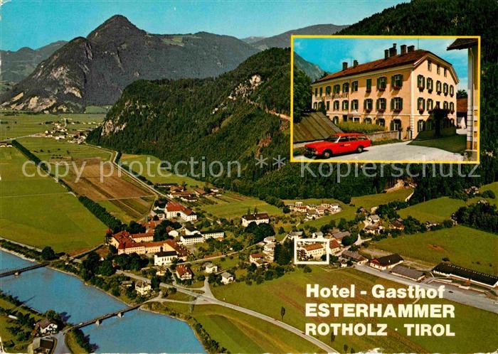 Rotholz Tirol Fliegeraufnahme Hotel Gasthof Esterhammer