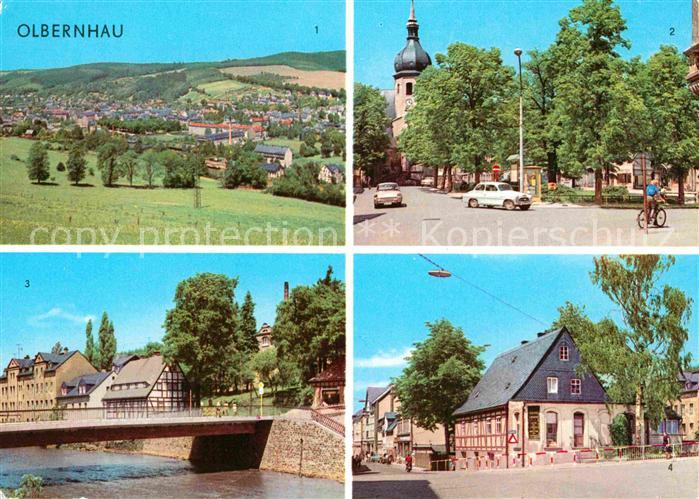 Olbernhau Erzgebirge Panorama Ernst Thaelmann Platz Kegelbruecke Gruenthaler Str