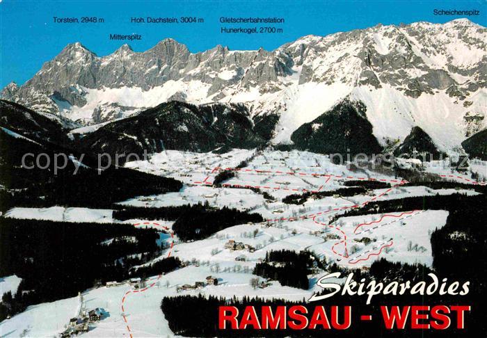 Ramsau Dachstein Steiermark Panorama mit Dachsteinsuedwand