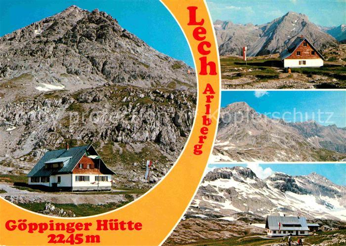Lech Vorarlberg Goeppinger Huette mit Hochlicht Schafberg Johanniskopf