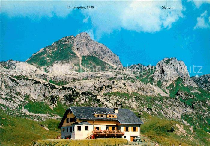 Schroecken Vorarlberg Biberacher Huette Kuenzelspitze Giglturm
