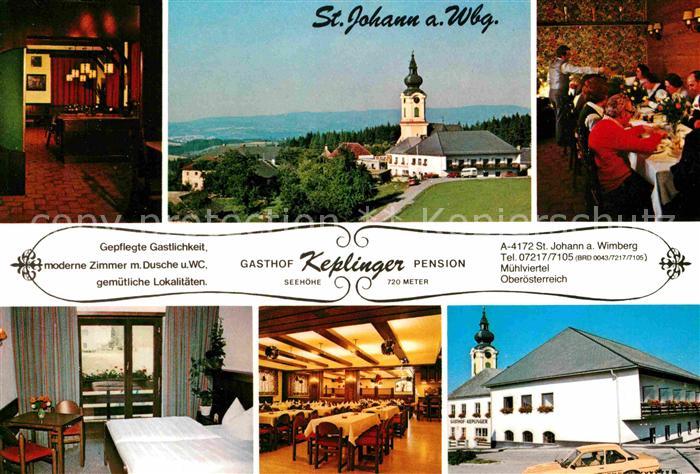 St Johann am Wimberg Gasthof Pension Keplinger Fremdenzimmer Saal Restaurant Kir