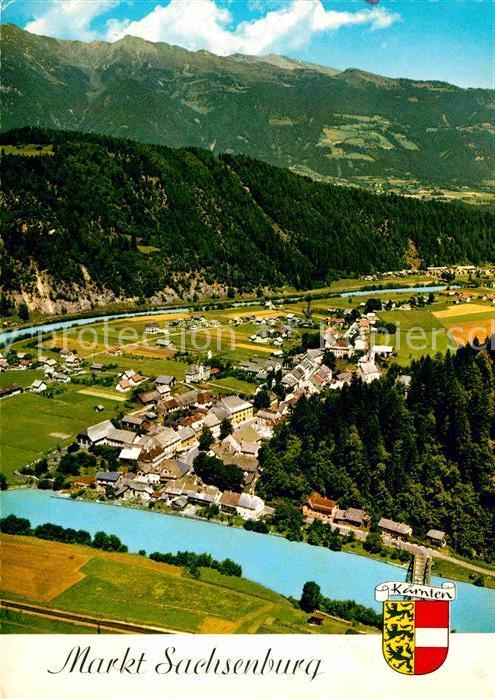 Sachsenburg Kaernten Sommererholungsort Fliegeraufnahme