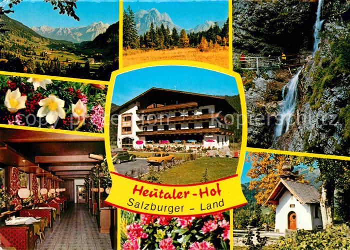 Heutal Unken Gasthof Pension Heutaler Hof Landschaftspanorama Alpen Wasserfall K