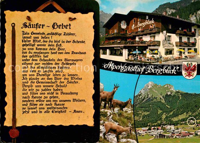 Lumberg Graen Tirol Alpengasthof Bergblick Gemsen Alpen Saeufergebet