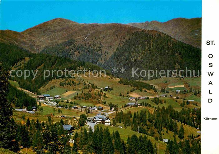 St Oswald Kaernten Sommerfrische Wintersport Fliegeraufnahme