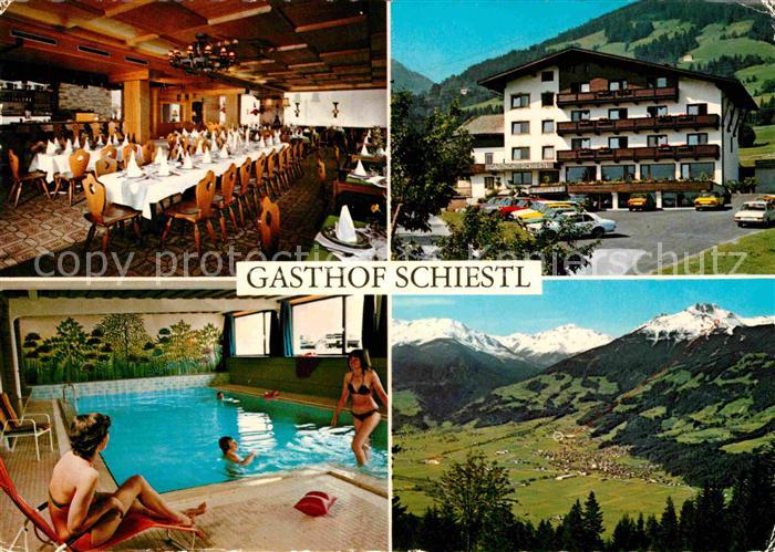 Fuegen Gasthof Schiestl Restaurant Festtafel Alpenpanorama