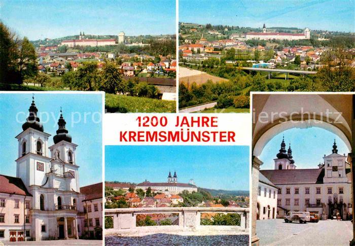 Kremsmuenster Teilansichten der 1200jaehrigen Stadt Kloster Kirche