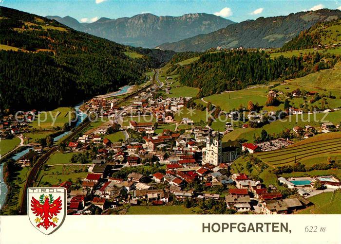 Hopfgarten Brixental Erholungsort mit barocker Pfarrkirche Alpenpanorama Flieger
