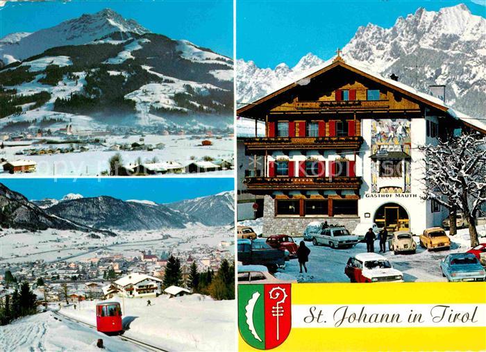 St Johann Tirol Wintersportzentrum Kitzbueheler Horn Hauptplatz mit Wildem Kaise