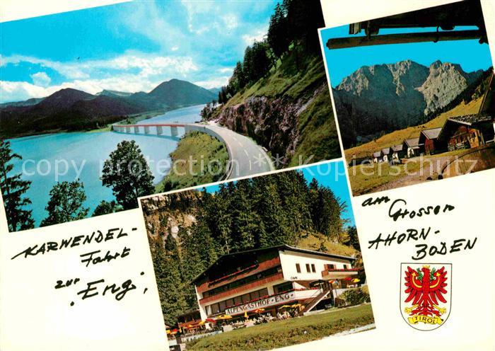 Hinterriss Tirol Alpengasthof Eng am grossen Ahornboden Sylvensteinersee Bruecke