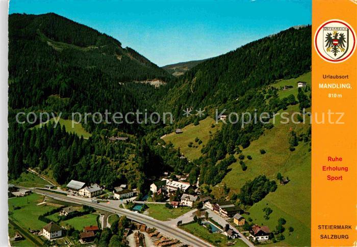 Mandling Ennstal Erholungsort im Ennstal Fliegeraufnahme