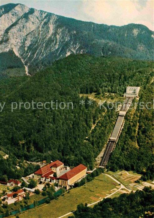 Walchensee Kraftwerk der Bayernwerk AG Fliegeraufnahme