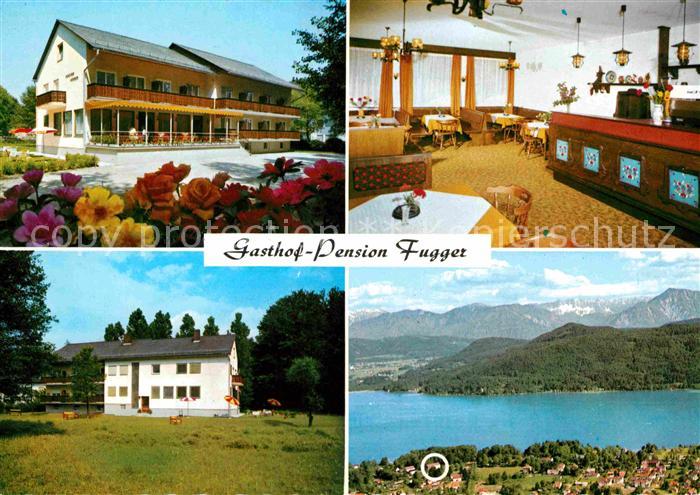 Krumpendorf Woerthersee Gasthof Pension Fugger Karawanken Fliegeraufnahme