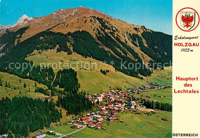 Holzgau Hauptort des Lechtales Fliegeraufnahme