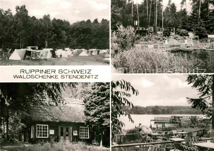 Stendenitz Waldschenke Ruppiner Schweiz Campingplatz Gaststaette See